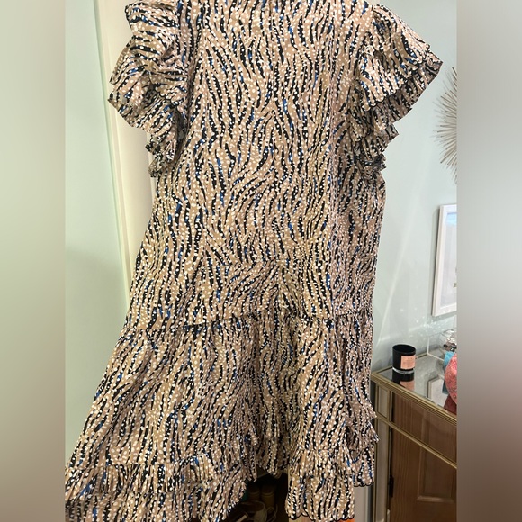 hunter bell NYC virginia printed ruffle mini babydoll dress - Picture 4 of 5